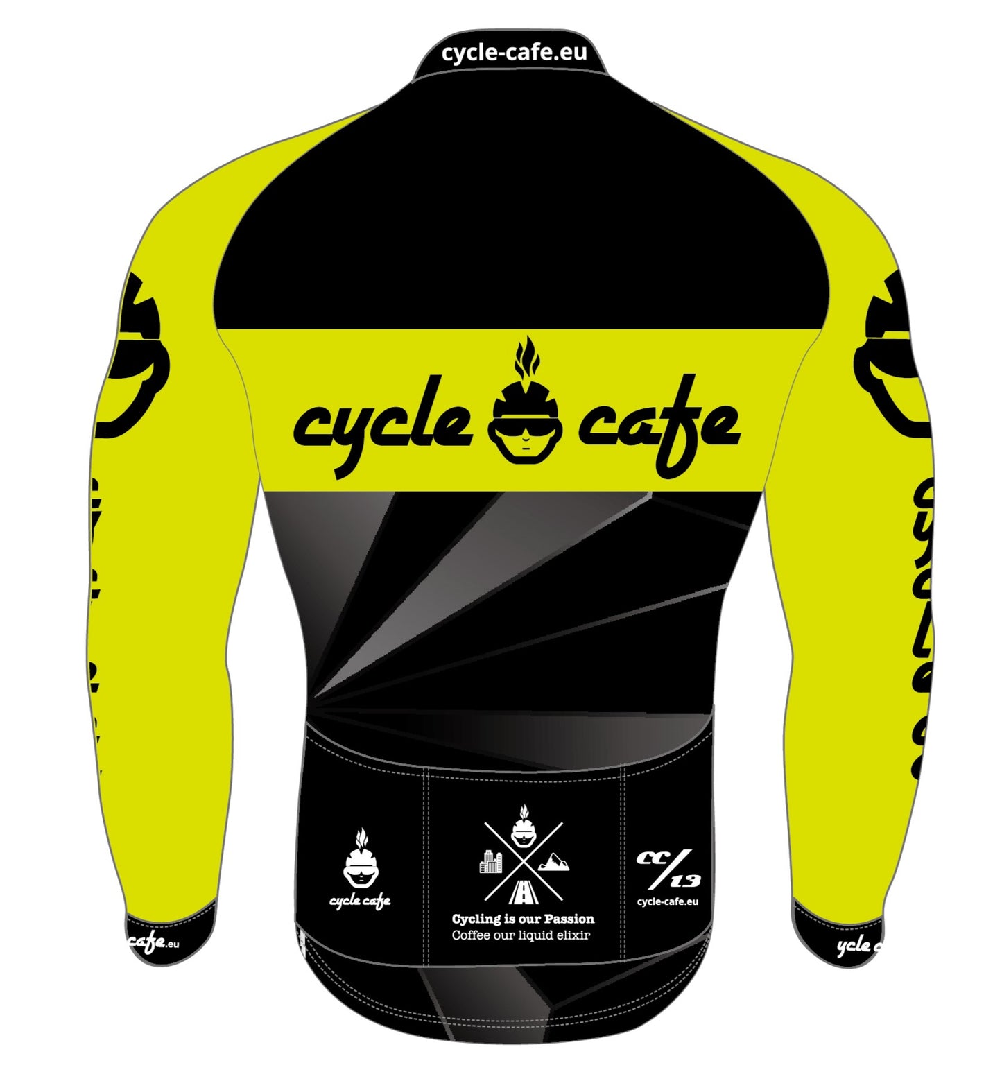 Langarm Trikot Cycle Cafe Visi Yellow
