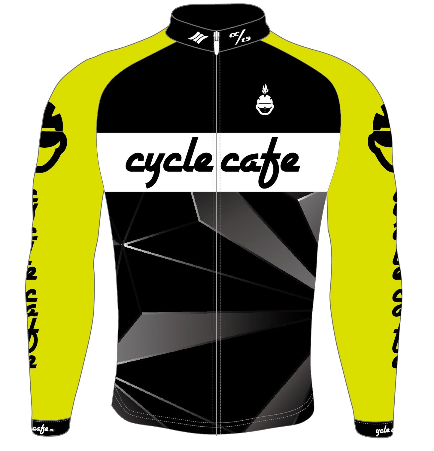 Langarm Trikot Cycle Cafe Visi Yellow