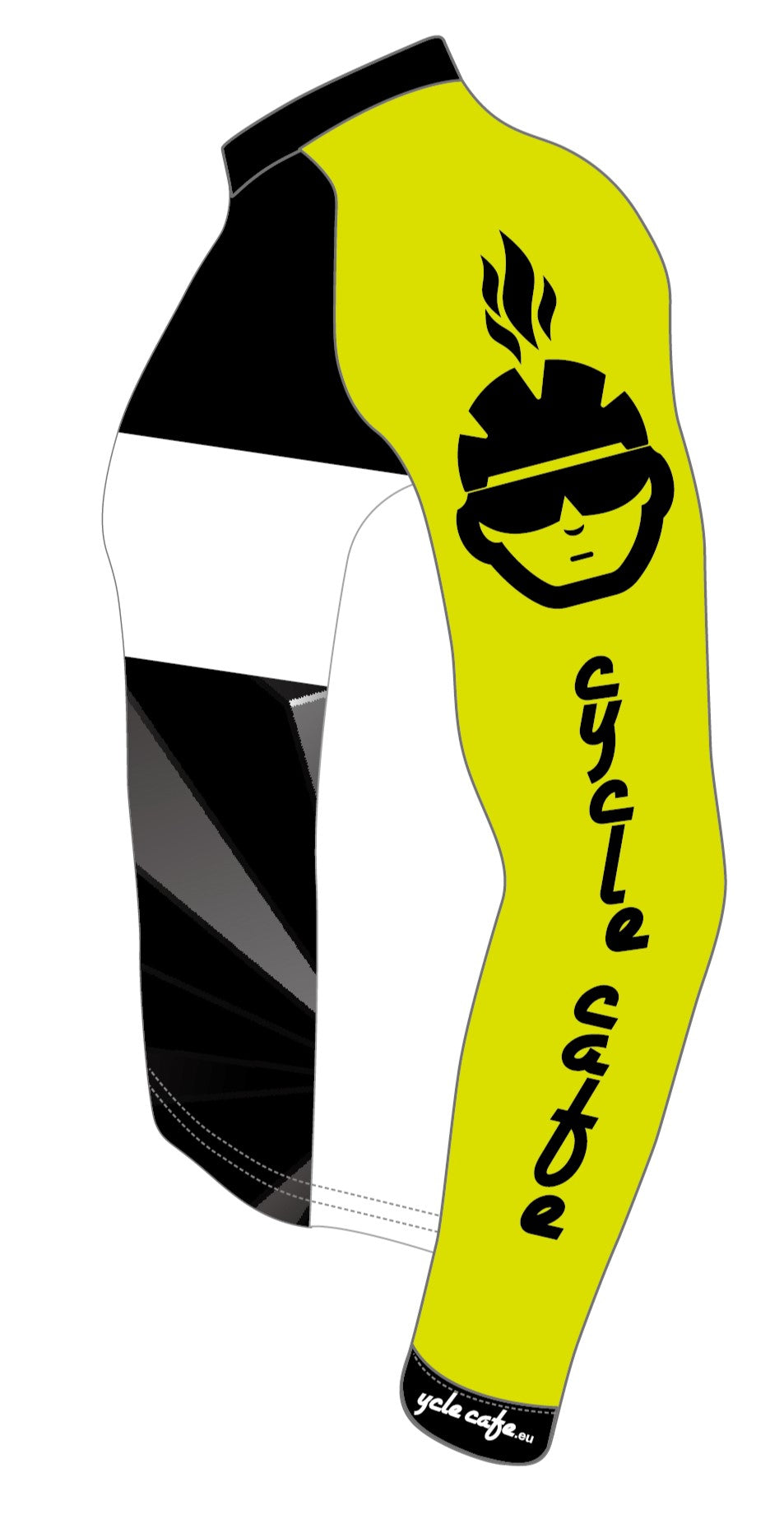 Langarm Trikot Cycle Cafe Visi Yellow