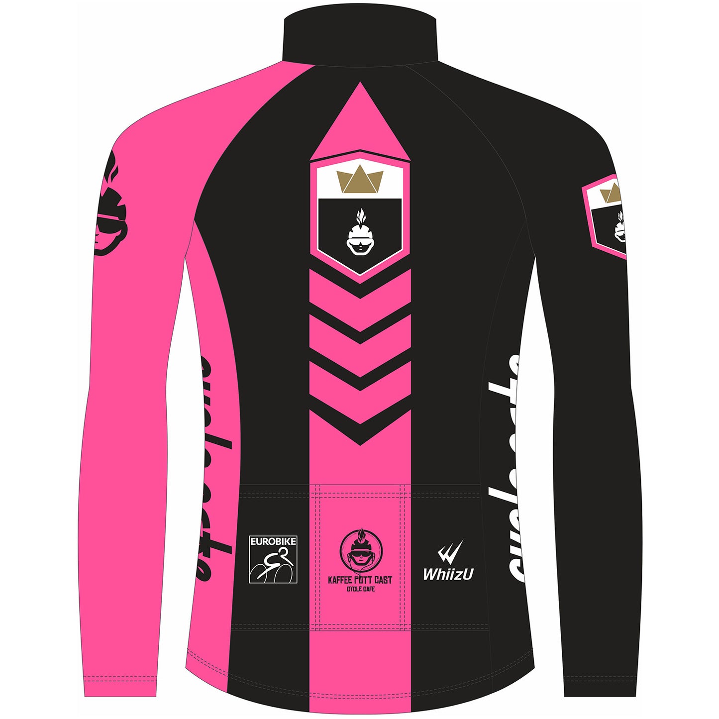 Visi Pink Long Sleeve Jersey Cycle Cafe - Virtual Hero