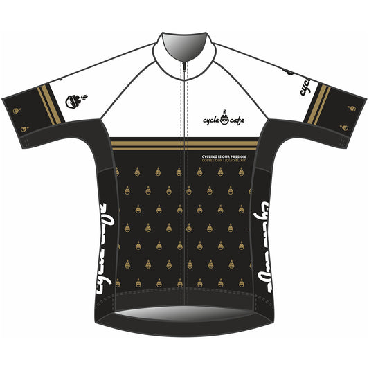 Children's short-sleeved jersey Cycle Cafe Gold Edition