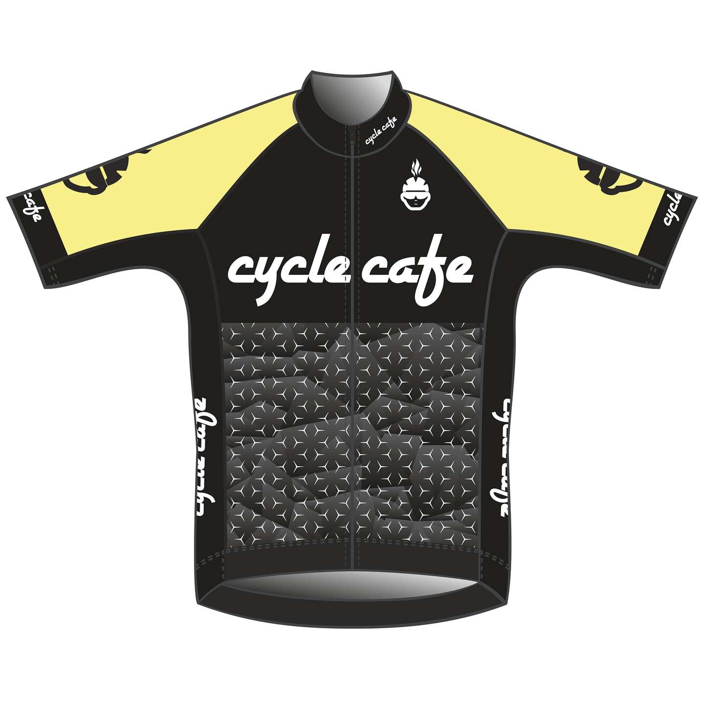 Kurzarm Trikot Cycle Cafe Visi Yellow - Limited Edition 2024