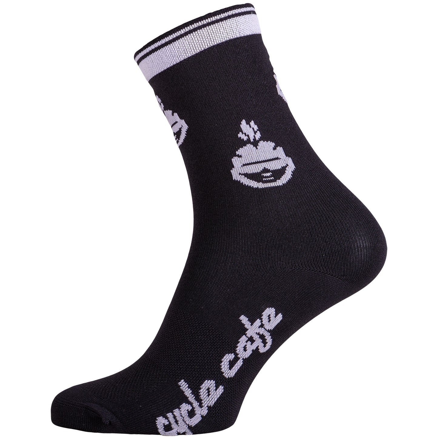 Socken Cycle Cafe mittellang schwarz